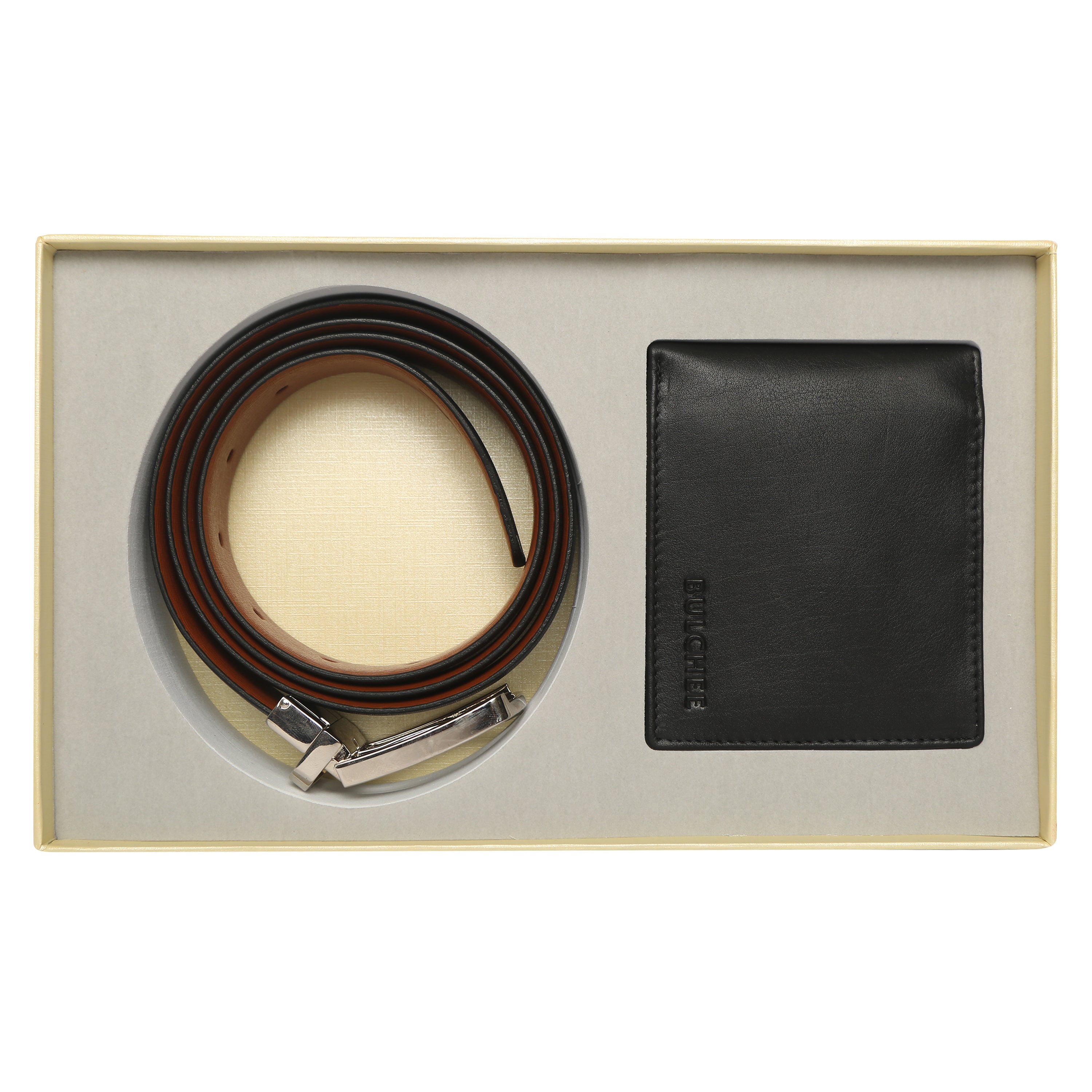 Bulchee Gift Box Leather Belt and Wallet