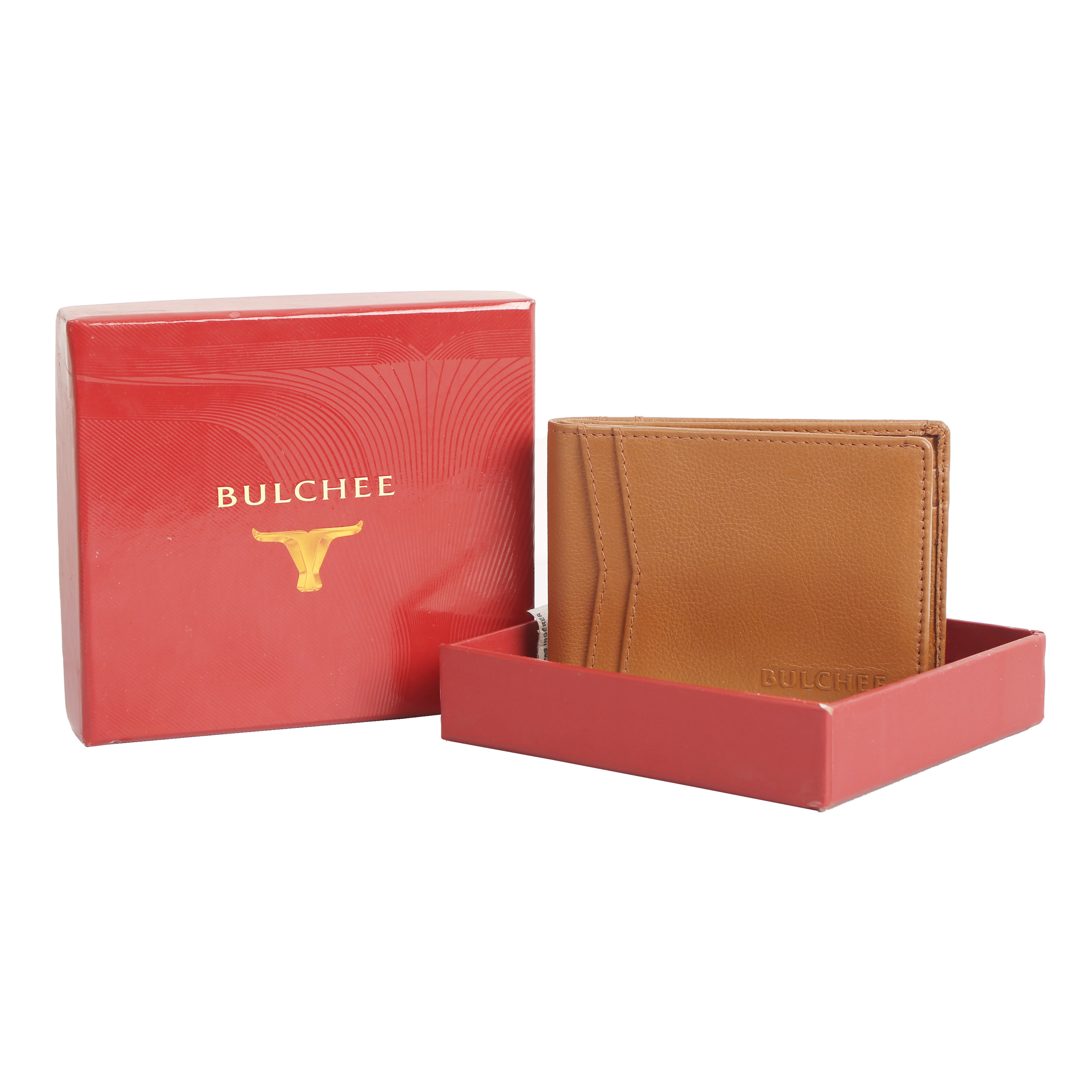 Bulchee Men Tan Genuine Leather Wallet