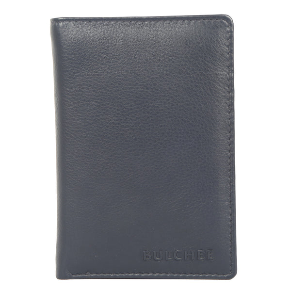 Bulchee Men Navy Blue Genuine Leather Wallet