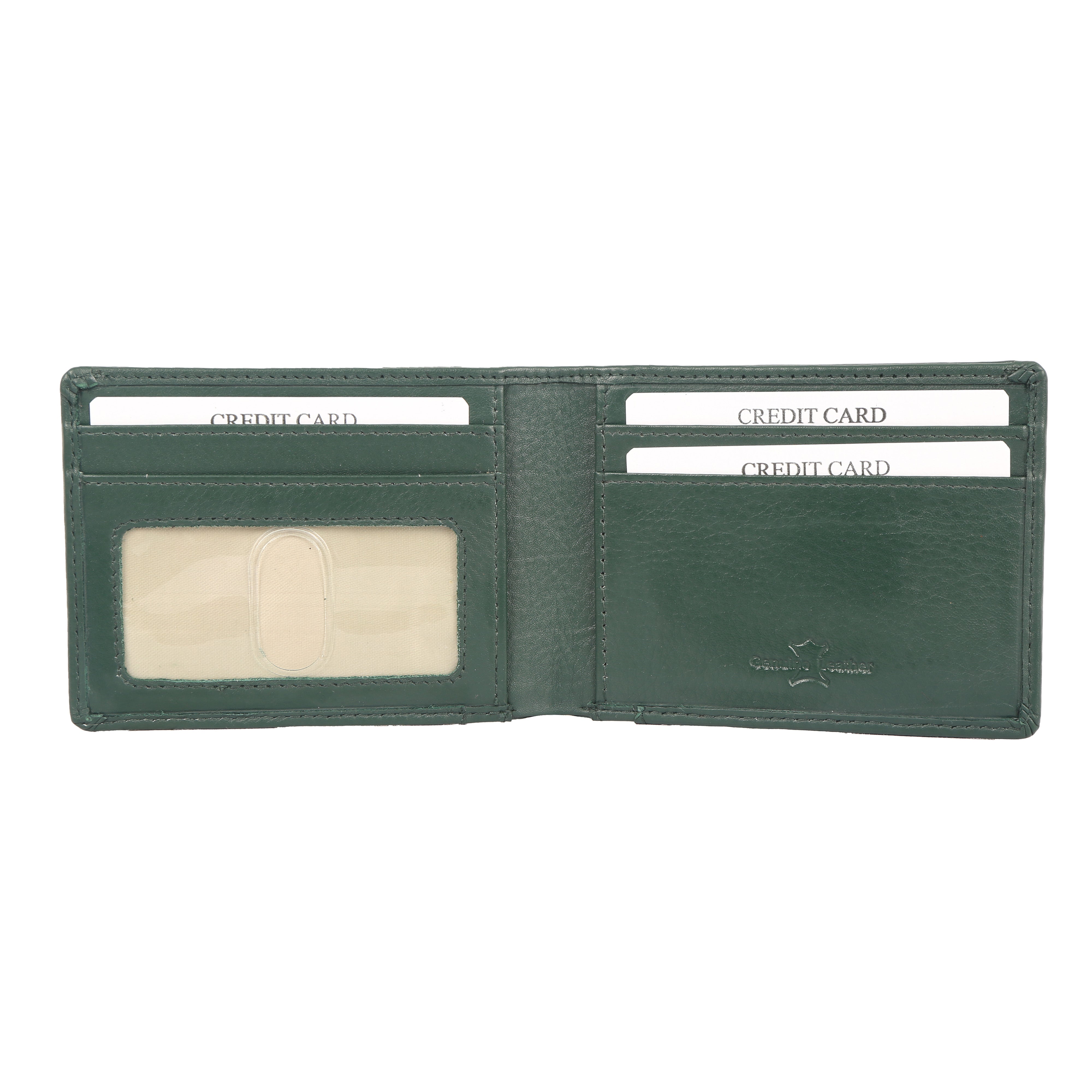 Bulchee Men Green Genuine Leather Wallet