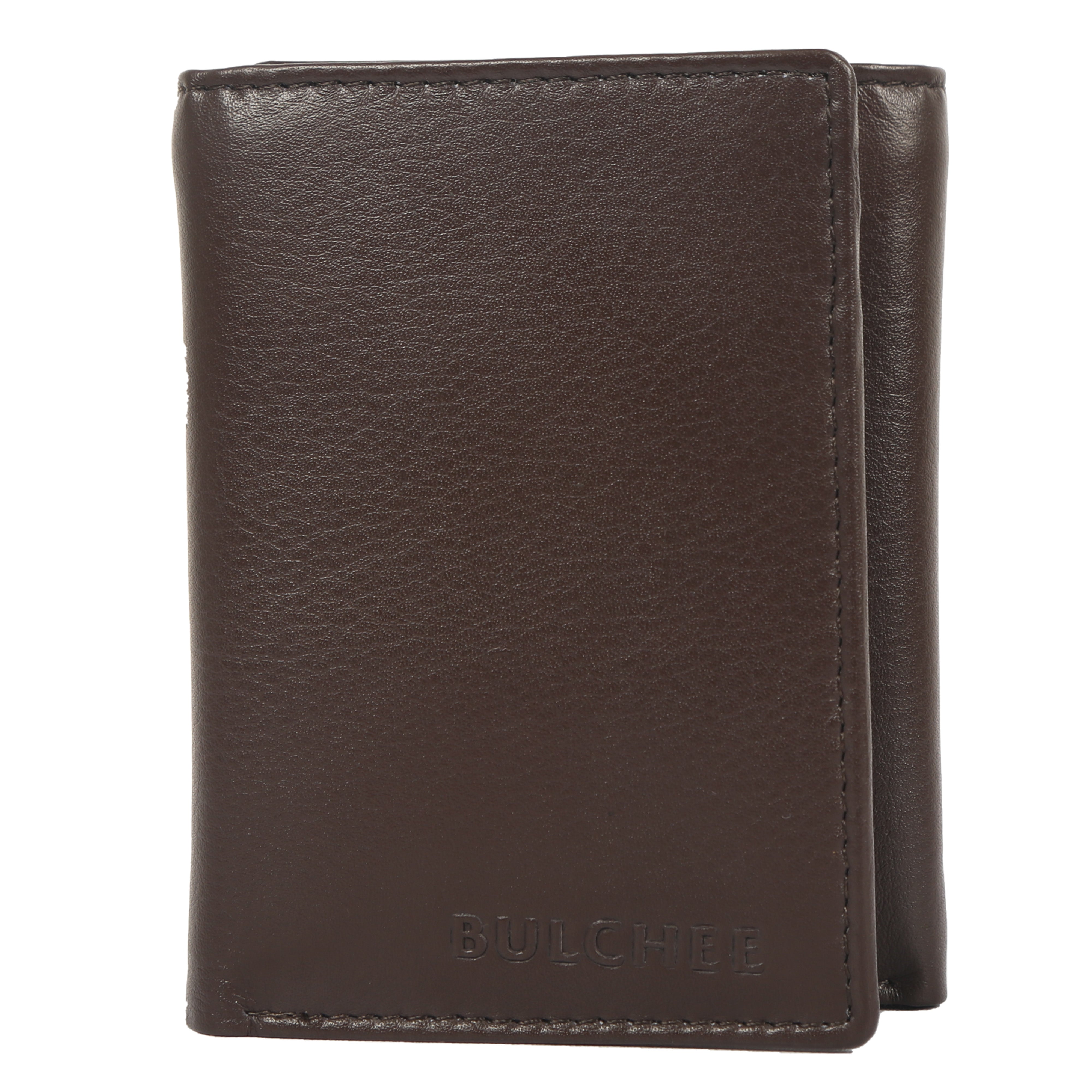 Bulchee Men Brown Trifold Leather Wallet