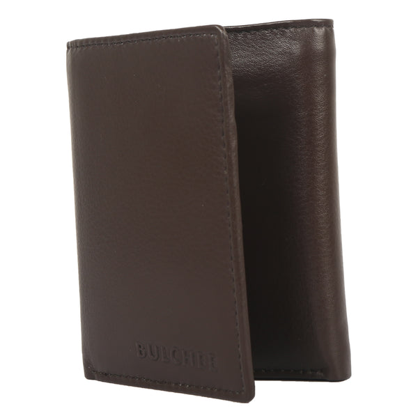 Bulchee Men Brown Trifold Leather Wallet