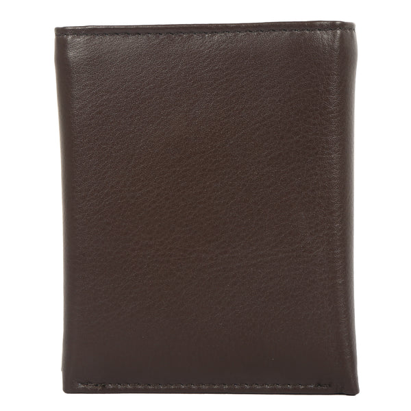 Bulchee Men Brown Trifold Leather Wallet