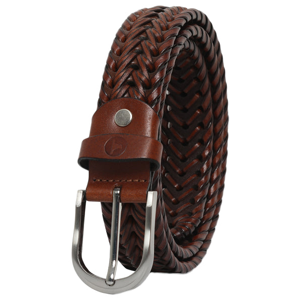 Bulchee Men's Woven Leather Belt BUL2227/28B