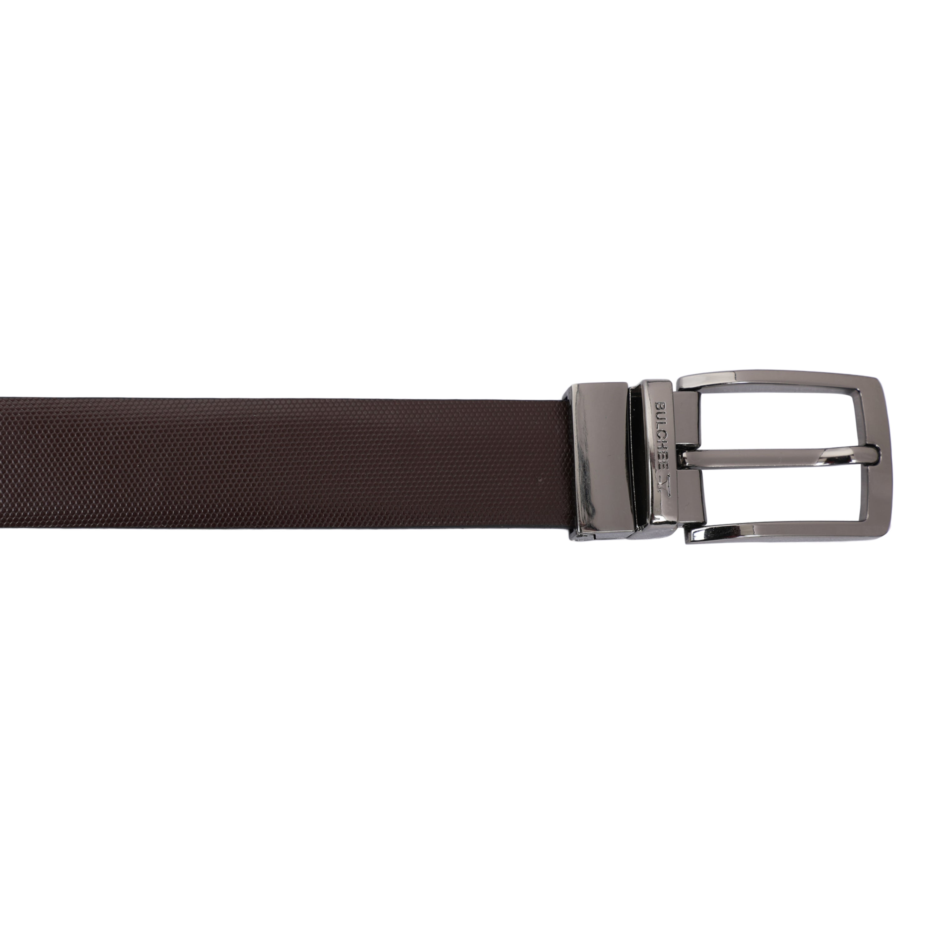 Bulchee Men's Genuine Leather Reversible Buckle Belt (Formal, Black/Brown) BUL2203B