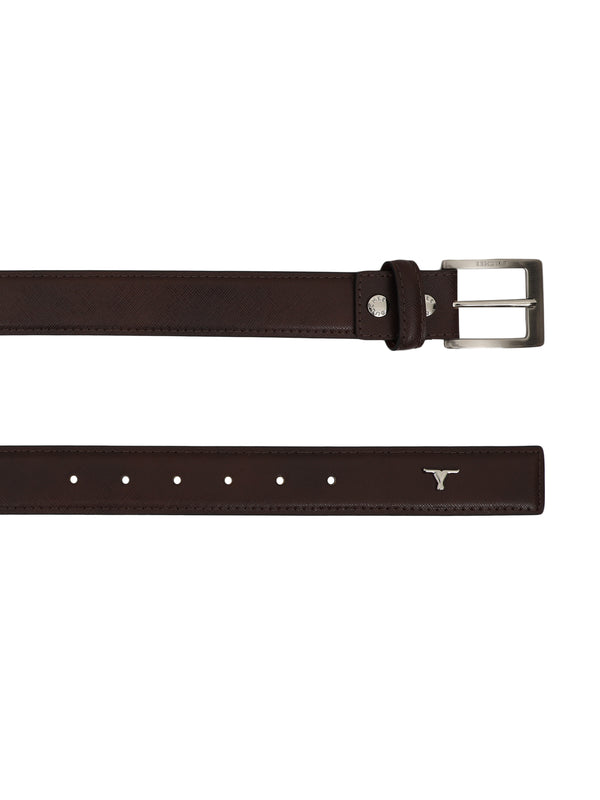 Bulchee Premium Collections Men's Italian Leather and Brass Buckle Belt | Padded Chino | Brown | BISG2106B