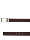 Bulchee Premium Collections Men's Italian Leather and Brass Buckle Belt | Reversible Prong | Black/Brown | BISG2108B