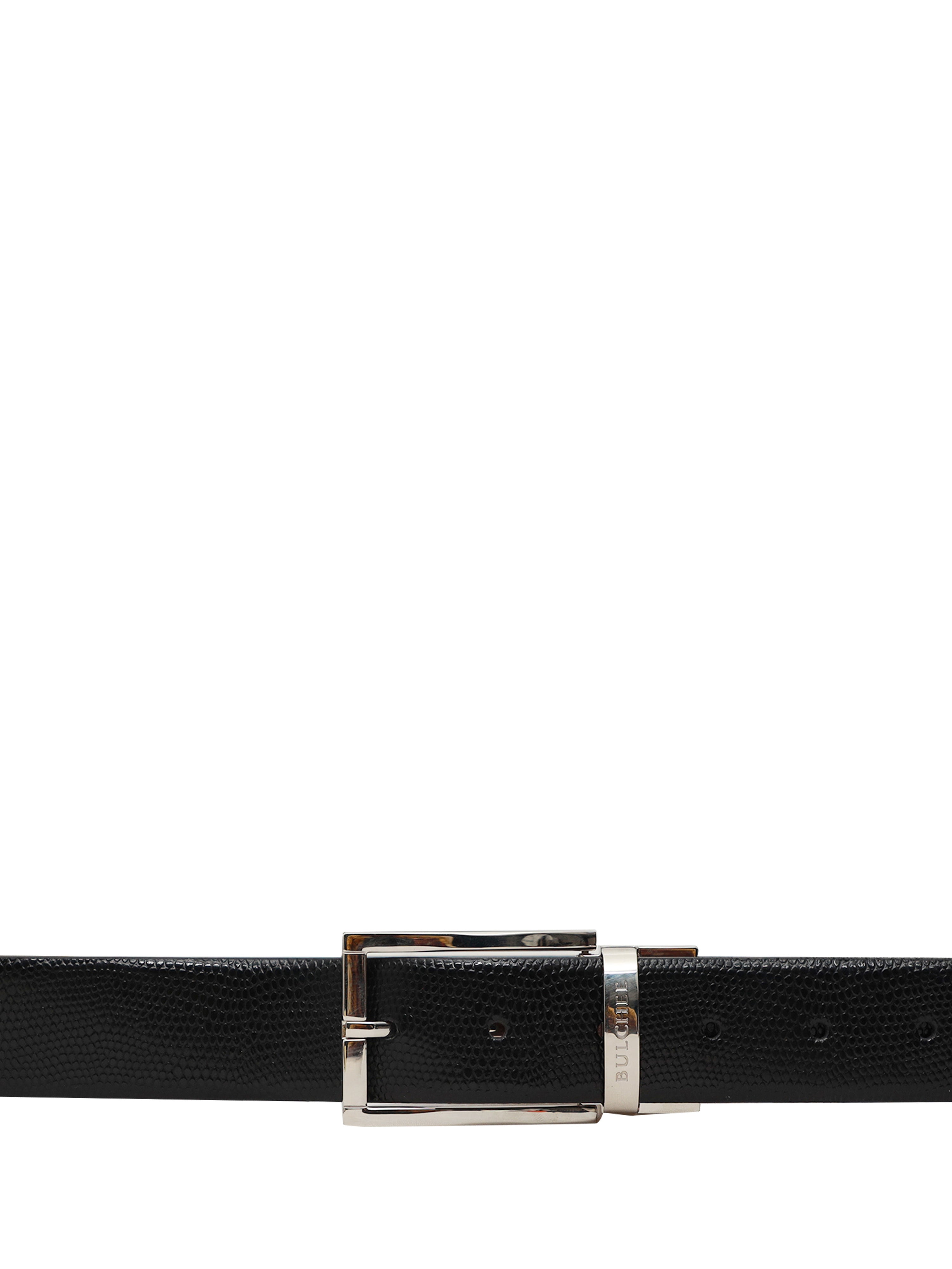 Bulchee Premium Collections Men's Italian Leather and Brass Buckle Belt | Reversible Prong | Black/Brown | BISG2108B