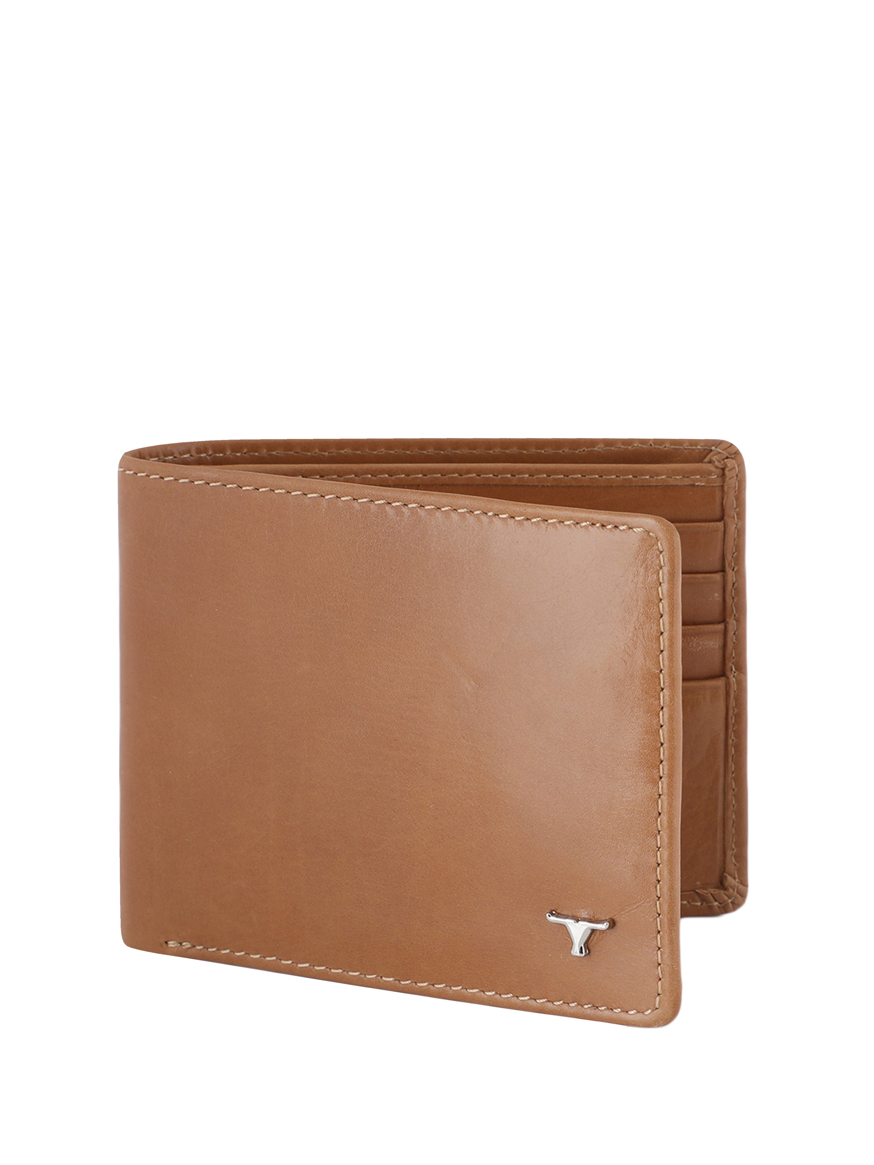 Bulchee Men Tan Genuine Leather Wallet