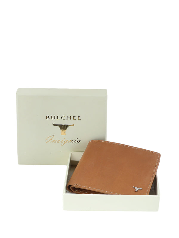Bulchee Men Tan Genuine Leather Wallet