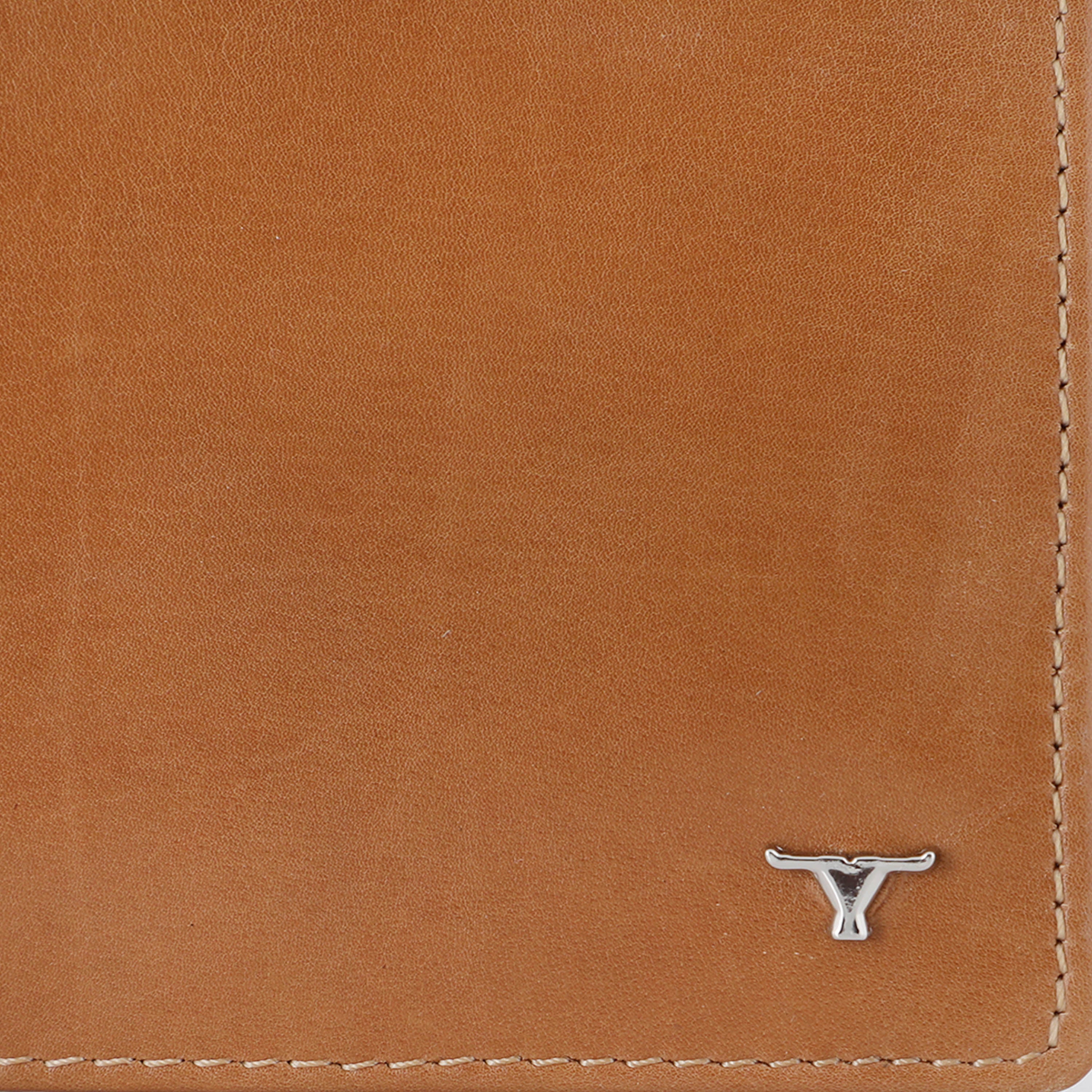 Bulchee Men Tan Genuine Leather Wallet