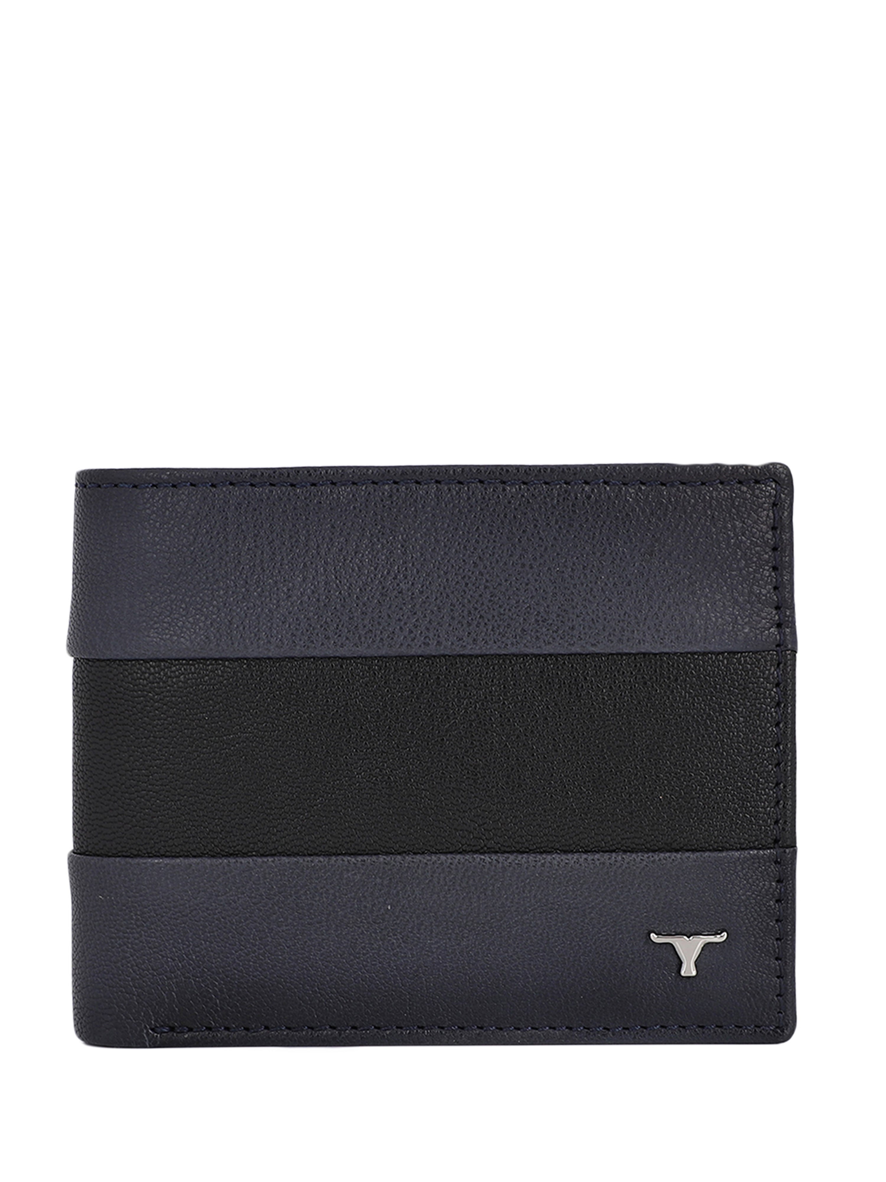 Bulchee Men Blue Genuine Leather Wallet