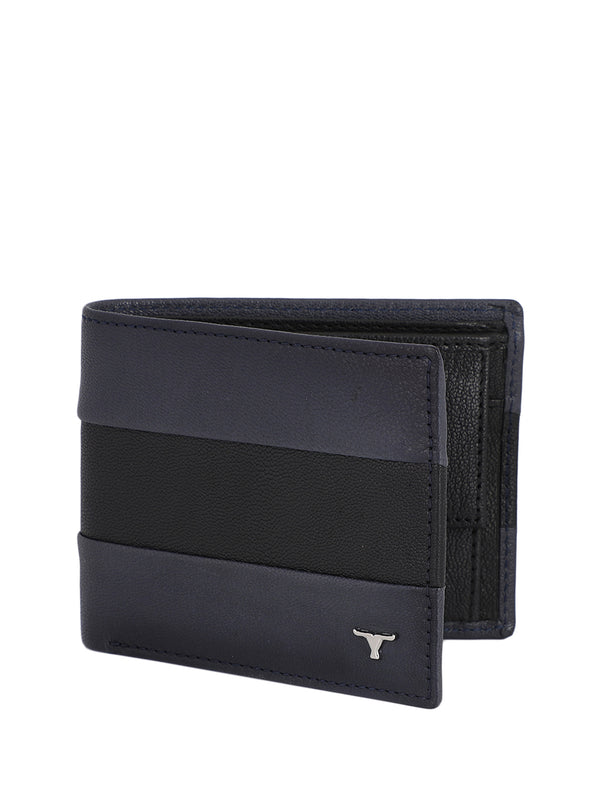 Bulchee Men Blue Genuine Leather Wallet