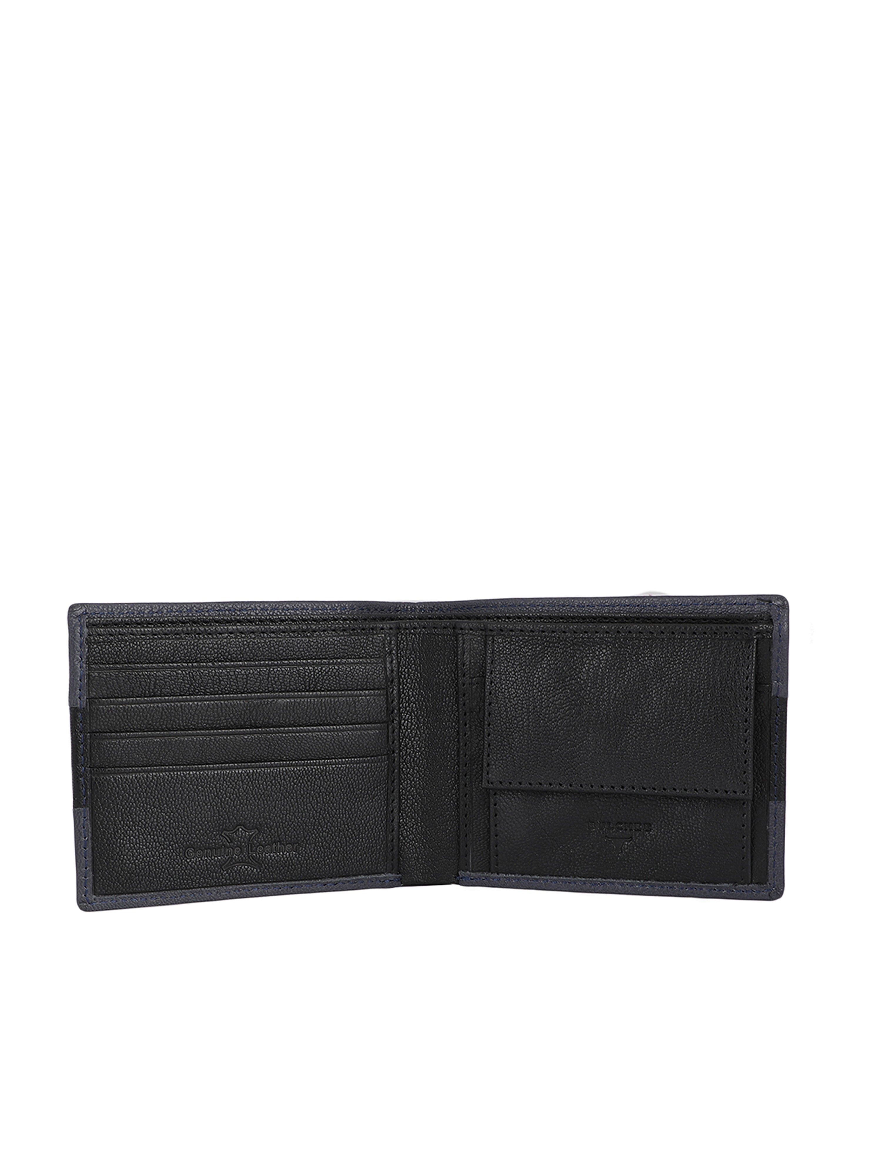 Bulchee Men Blue Genuine Leather Wallet