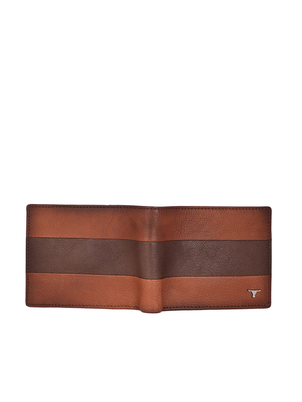 Bulchee Men Tan Genuine Leather Wallet