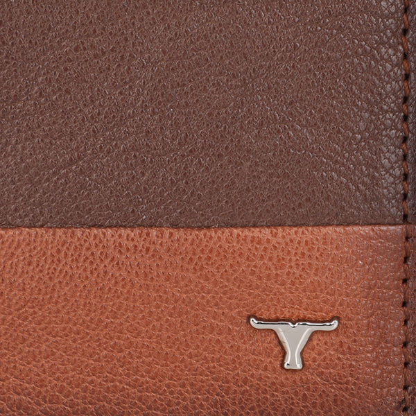 Bulchee Men Tan Genuine Leather Wallet