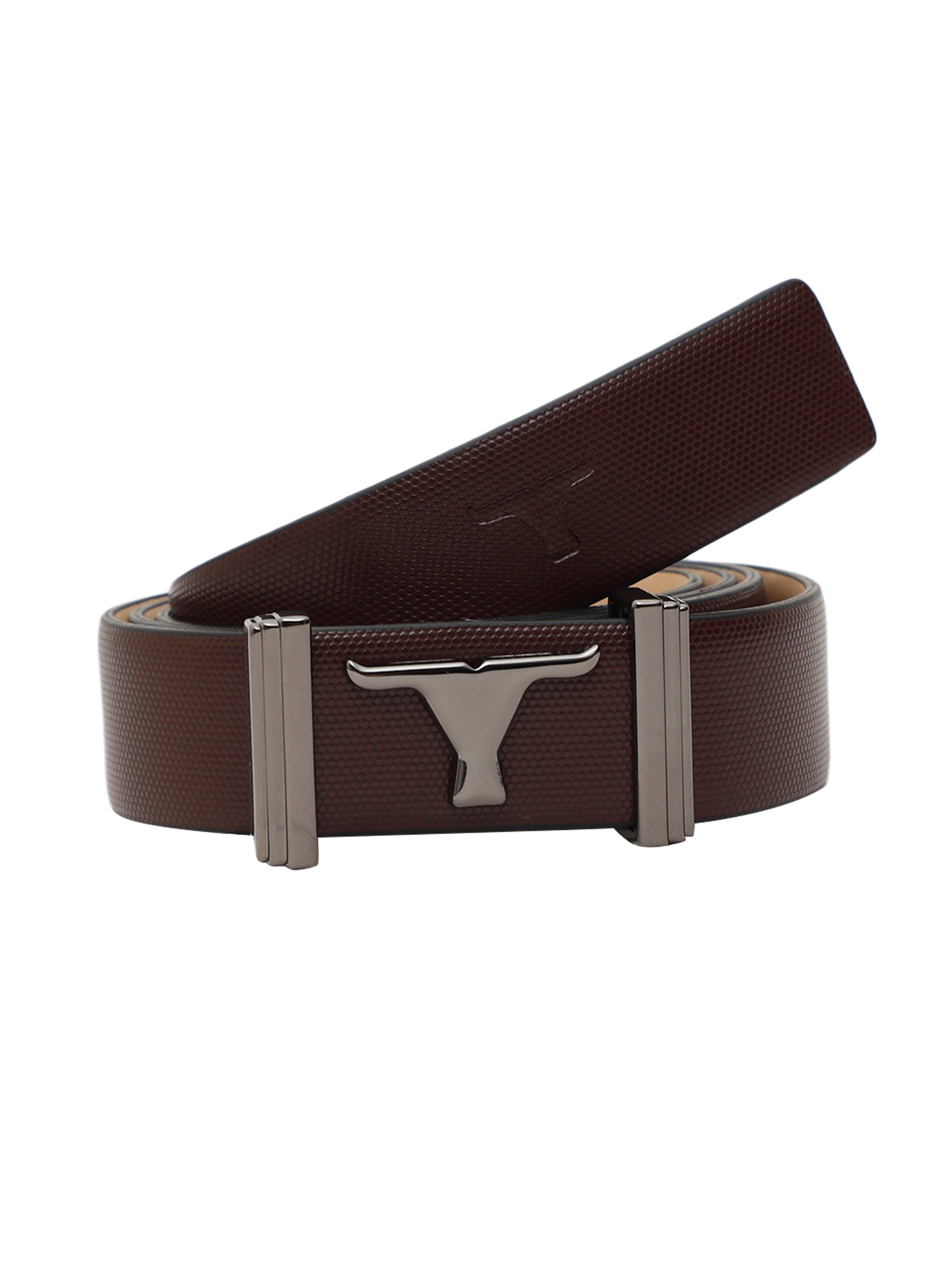 Bulchee Premium Collections Men's Genuine Leather Belt | Flat | Brown| BUL2102B