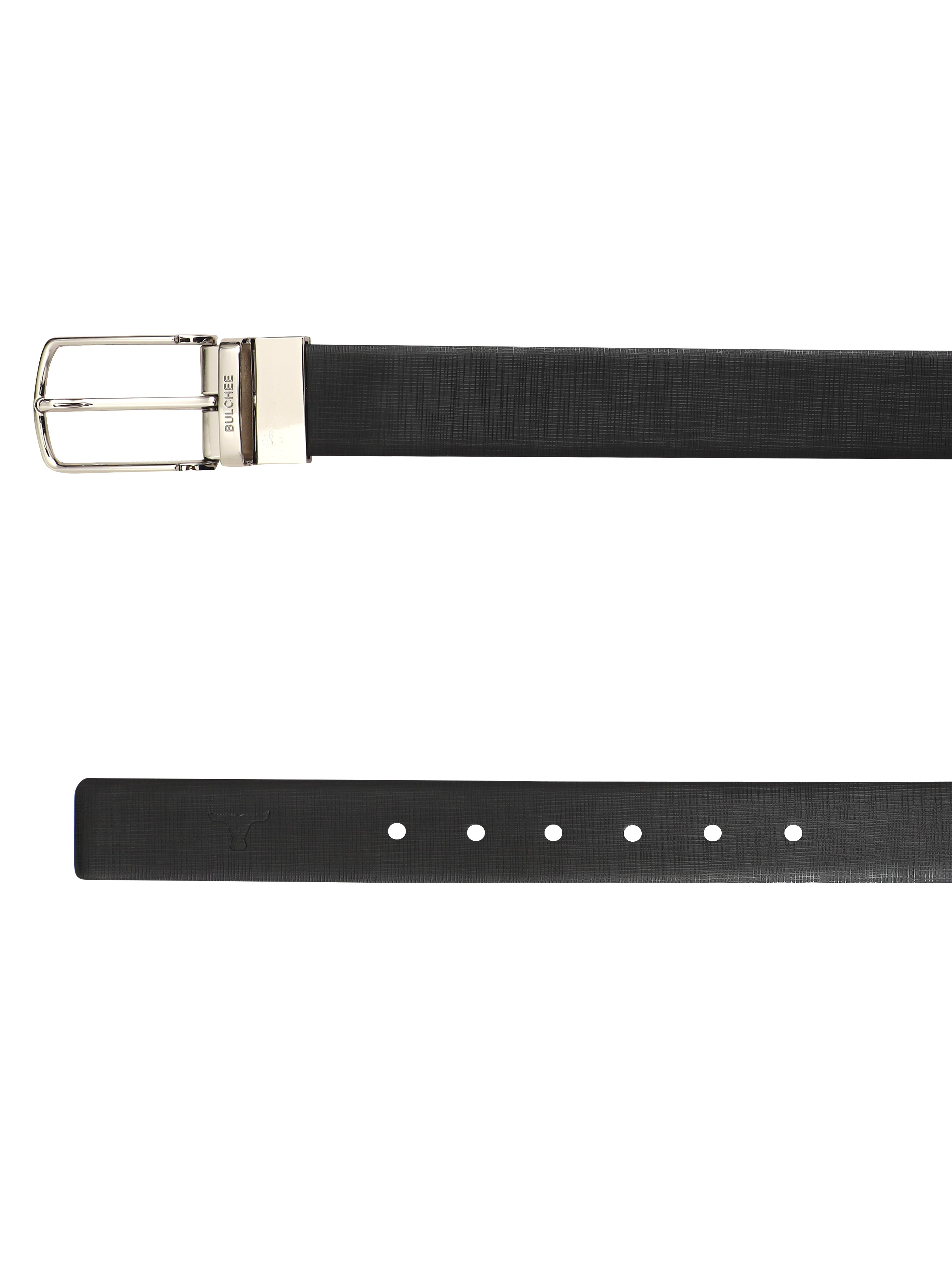 Bulchee Premium Collections Men's Genuine Leather Belt | Reversible Prong | Black/Brown | BUL2105B