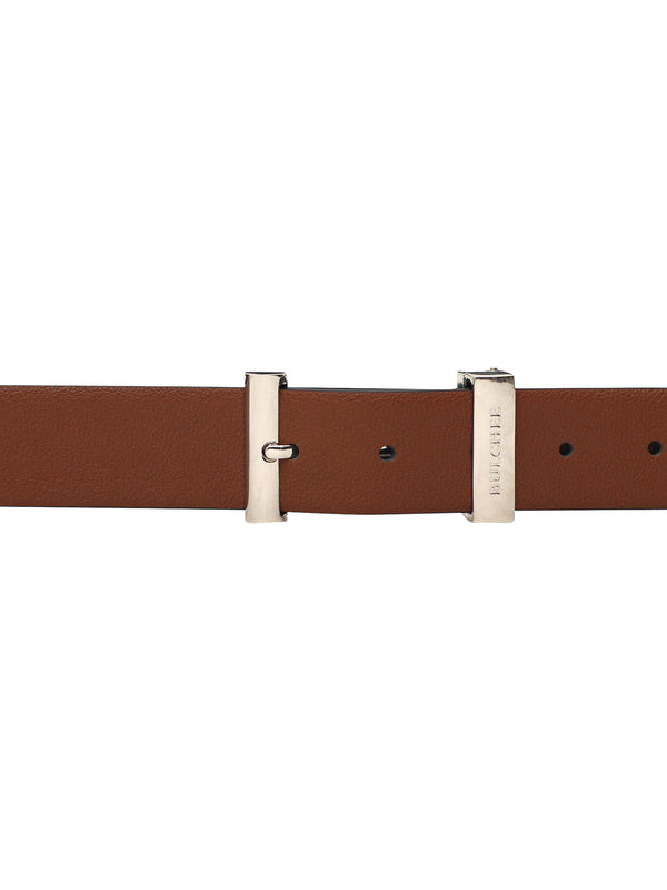 Bulchee Premium Collections Men's Genuine Leather Belt | Reversible Prong|Tan/Black