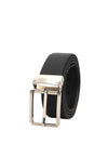 Bulchee Premium Collections Men's Genuine Leather Belt | Reversible Prong | Black/Black
