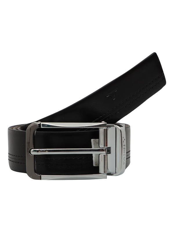 Bulchee Premium Collections Men's Genuine Leather Belt | Reversible Flat | Black/Brown | BUL2117B
