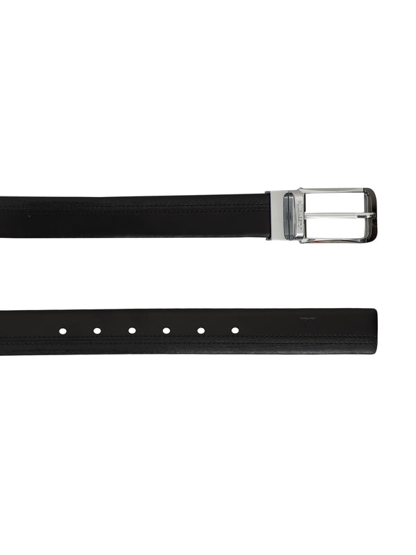 Bulchee Premium Collections Men's Genuine Leather Belt | Reversible Flat | Black/Brown | BUL2117B
