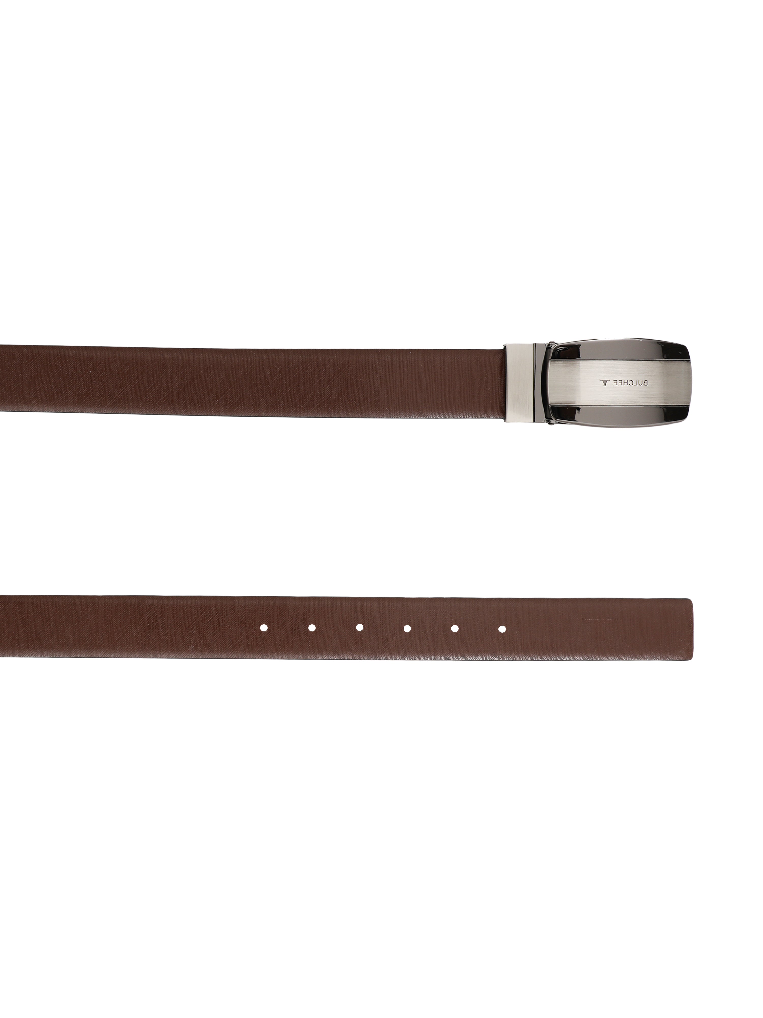 Bulchee Premium Collections Men's Genuine Leather Belt | Reversible Flat | Black/Brown | BUL2120B