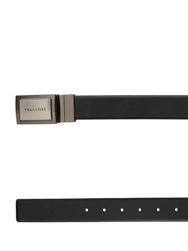 Bulchee Men's Genuine Leather Belt | Reversible Flat | Black/Brown | BUL2121B