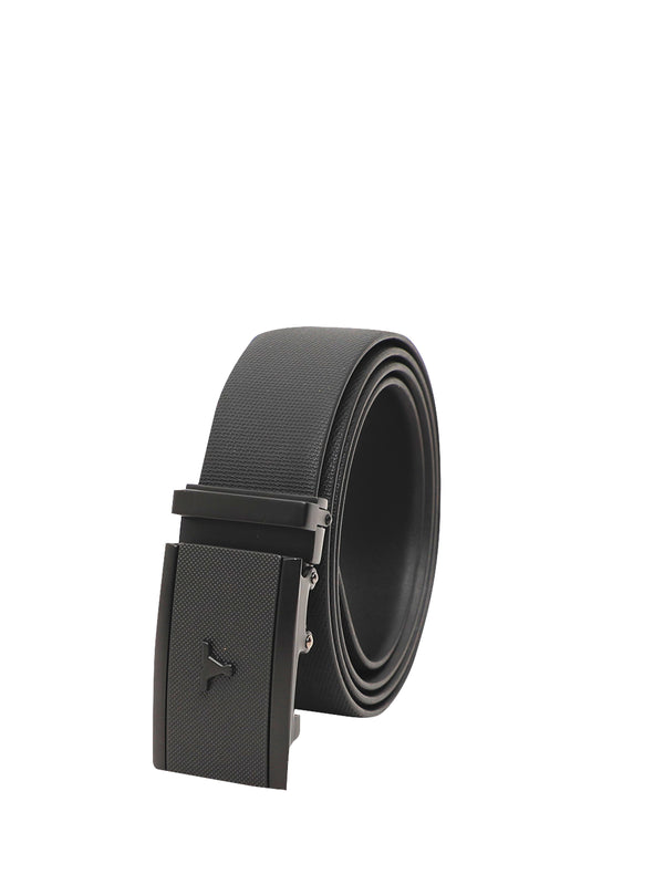Bulchee Premium Collections Men's Genuine Leather Belt | Reversible AutoLock| Black/Black