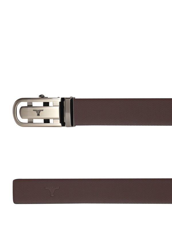 Bulchee Premium Collections Men's Genuine Leather Belt | Reversible AutoLock| Black/Brown