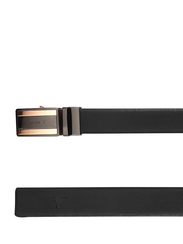 Bulchee Premium Collections Men's Genuine Leather Belt | Reversible AutoLock| Black/Brown | BUL2130B