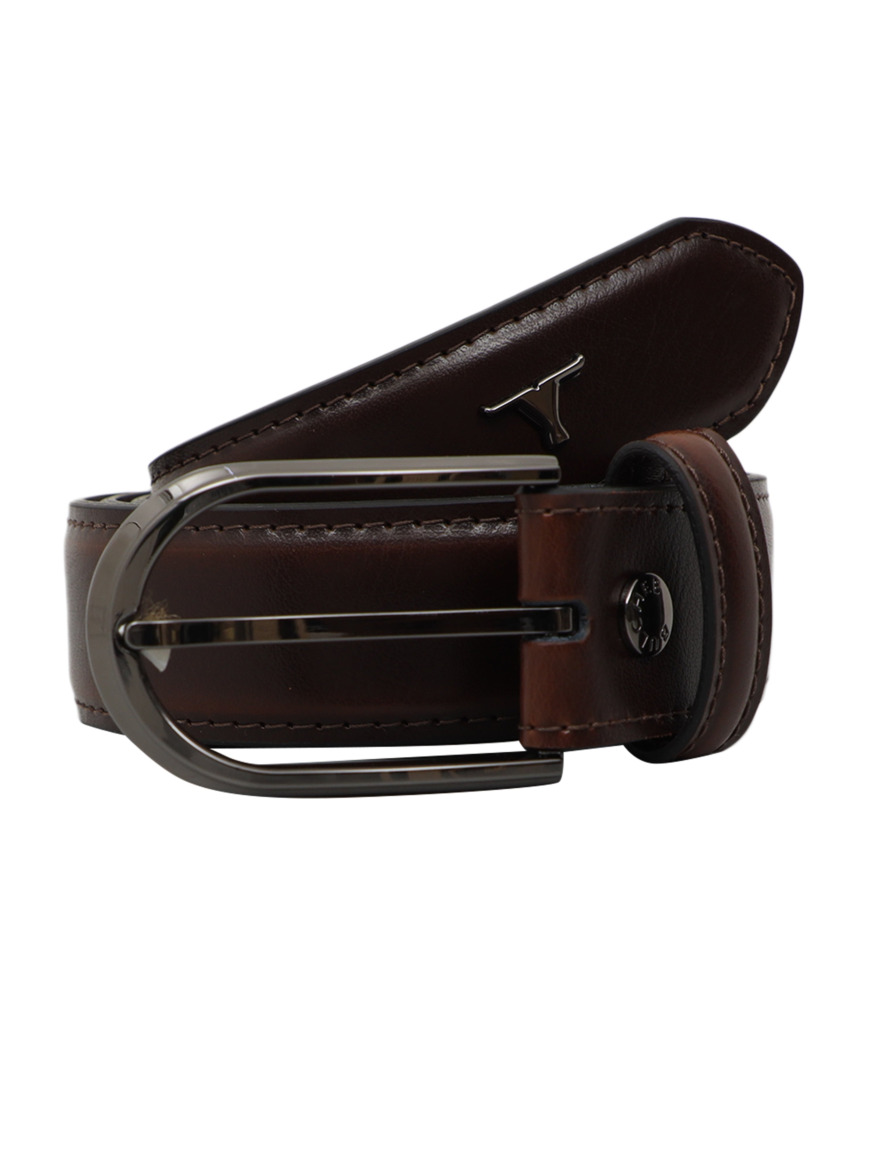 Bulchee Men's Genuine Leather Padded Chinos Belt BROWN BUL2134B