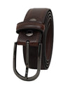 Bulchee Men's Genuine Leather Padded Chinos Belt BROWN BUL2134B