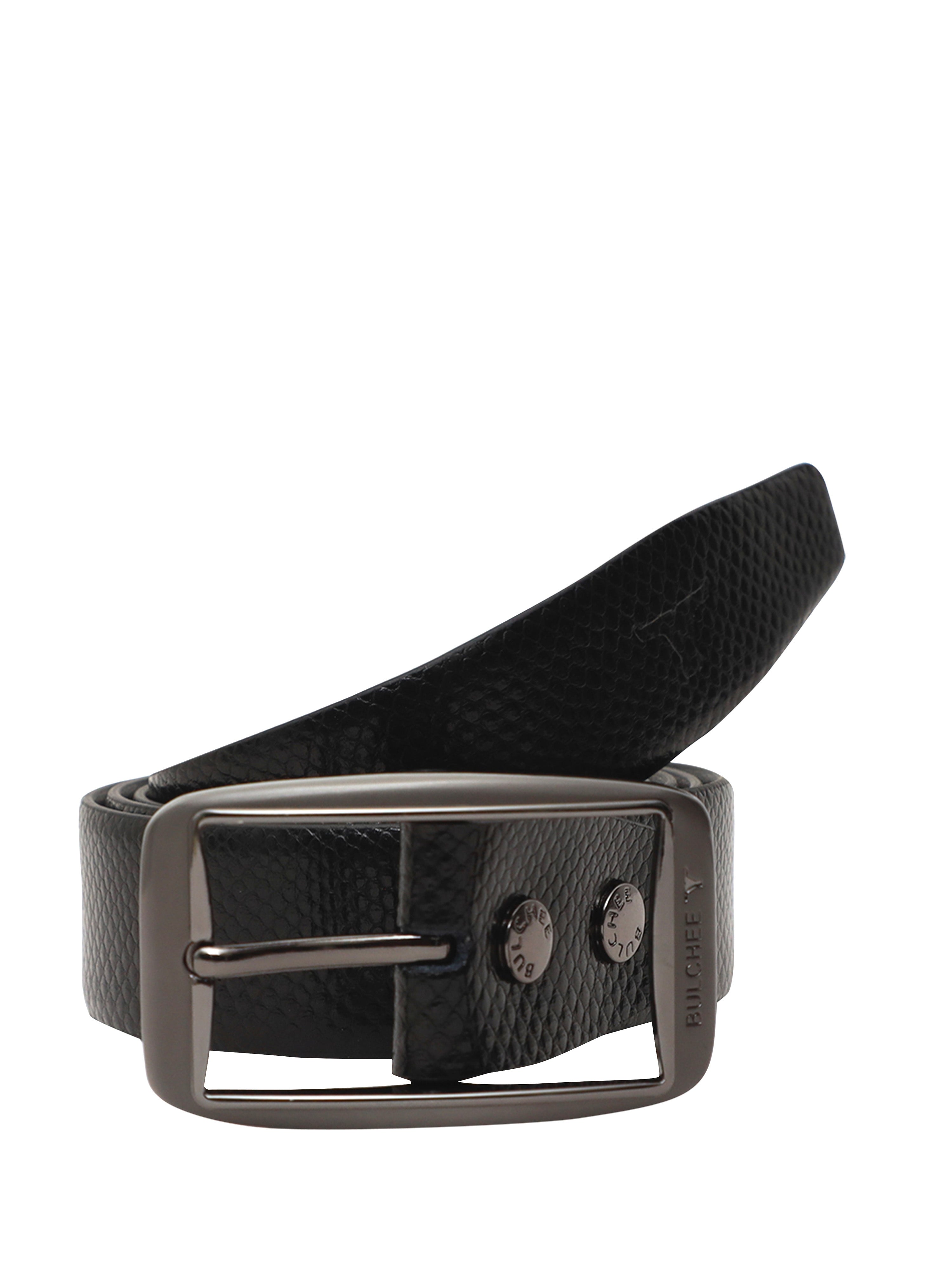 Bulchee Premium Collections Men's Genuine Leather Belt | Padded Chino | Black | BUL2140B