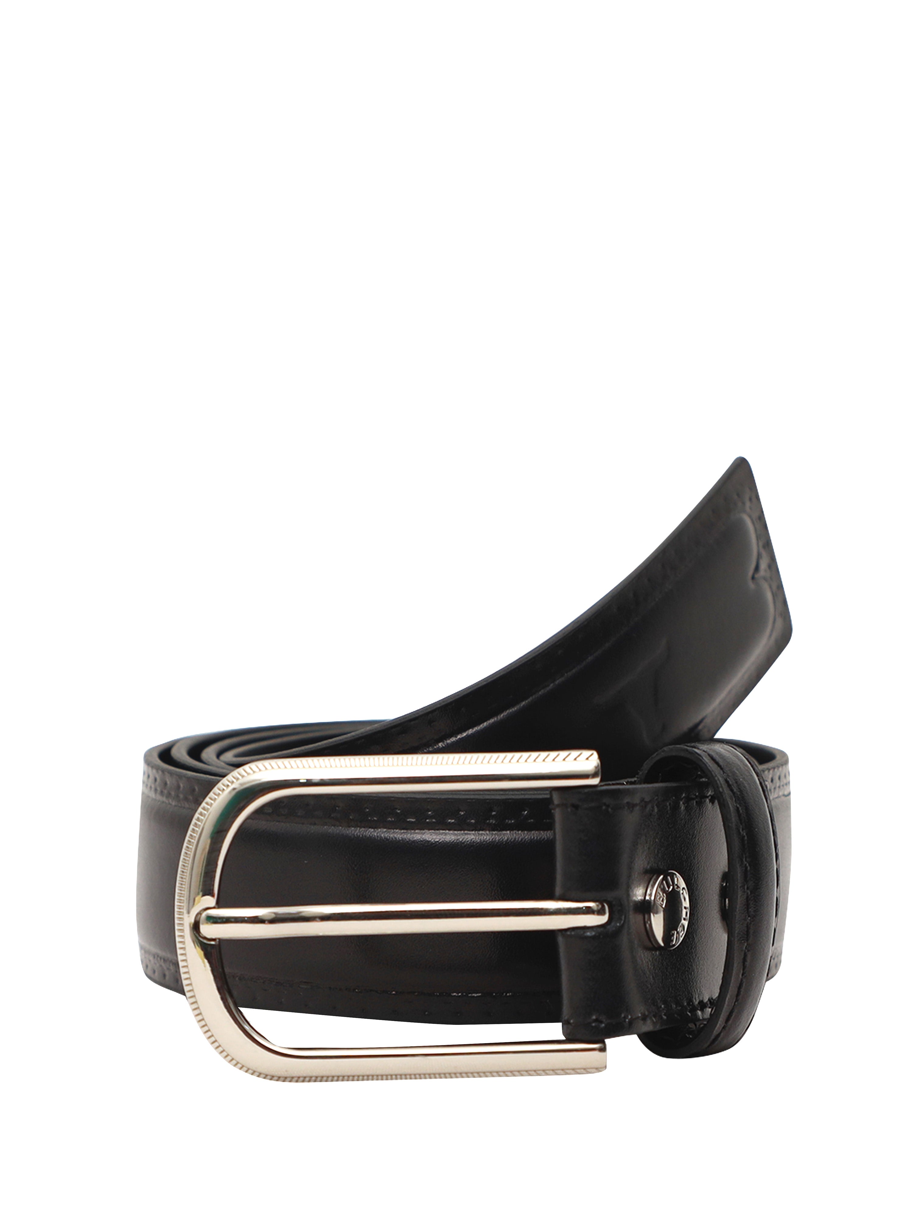Bulchee Premium Collections Men's Genuine Leather Belt | Padded Chino | Black