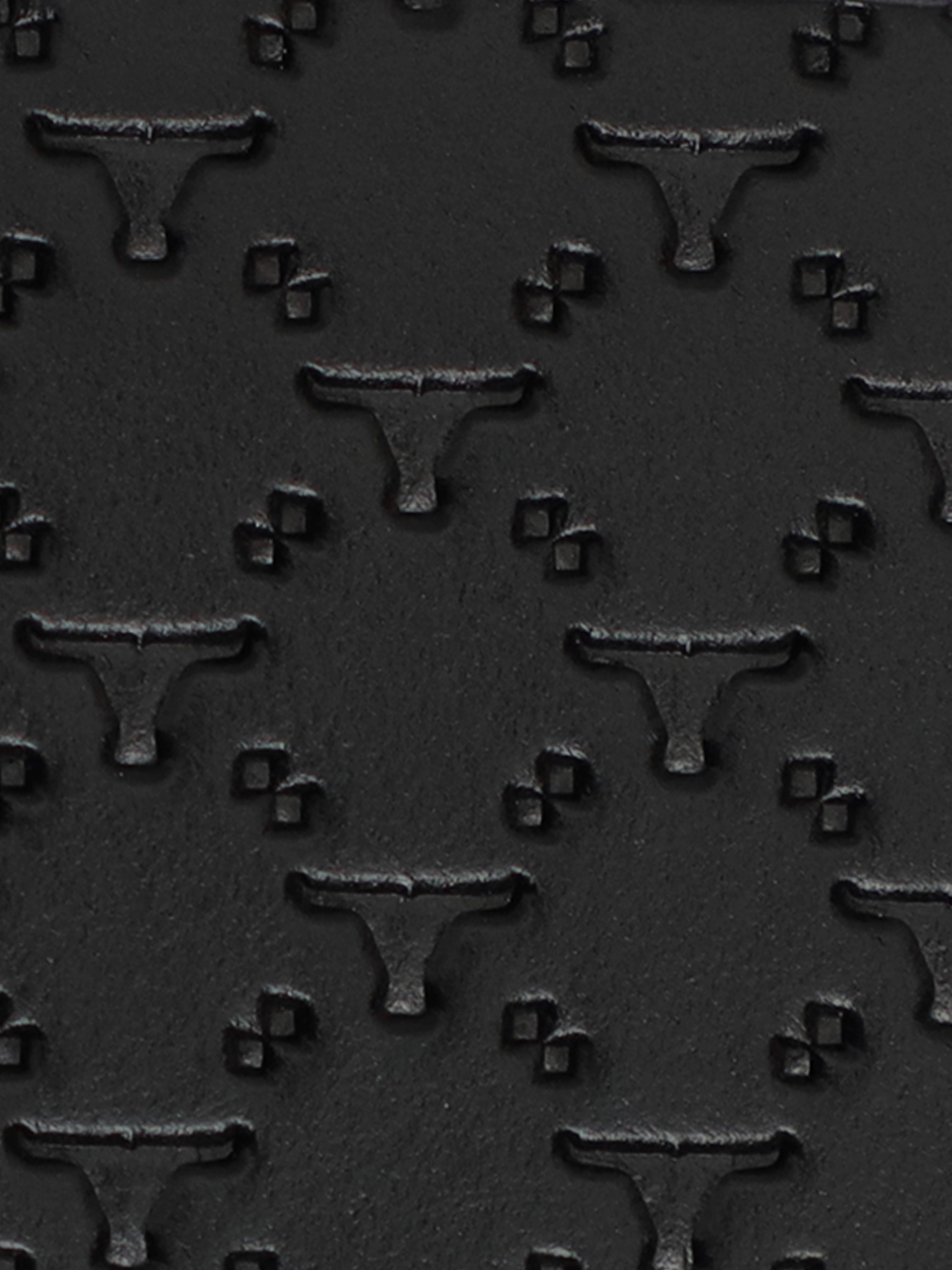 Bulchee Premium Collections Men's Genuine Leather Belt | Monogram Belt | Black