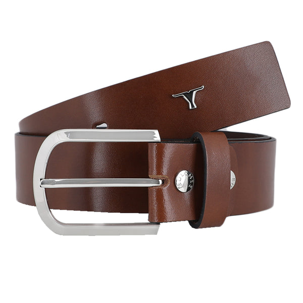 Bulchee Premium Collections Men's Genuine Leather Belt | Plain | Tan BUL2163B