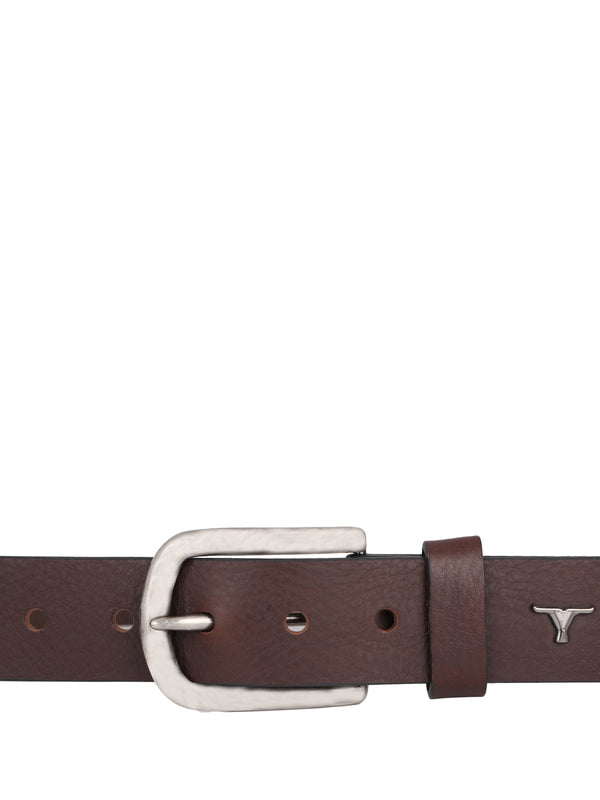 Bulchee Premium Collections Men's Full Grain Italian Leather Belt | Plain Jeans | Brown | BUL2167B