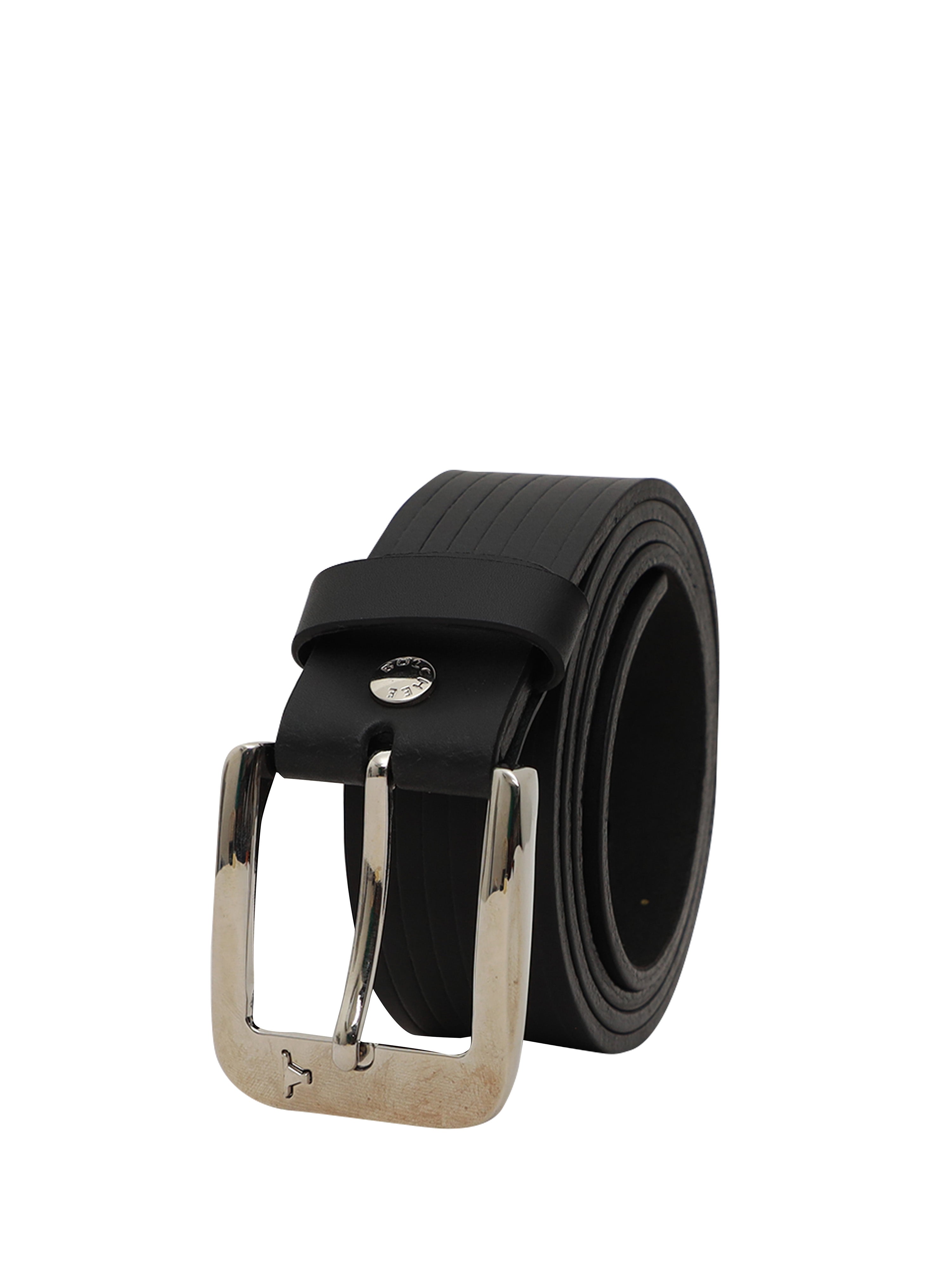 Bulchee Premium Collections Men's Genuine Leather Belt | Embossed Jeans | Black | BUL2179B