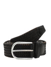 Bulchee Premium Collections Men's Genuine Leather Belt | Webbing Belt | Black/Tan | BUL2186B