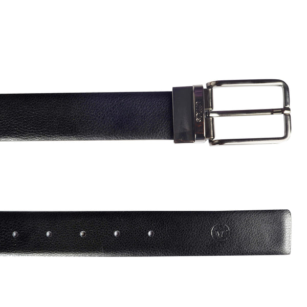 Ufficio Men's Genuine Leather Belt | Prong Reversible | Black/Brown | UFF2004B