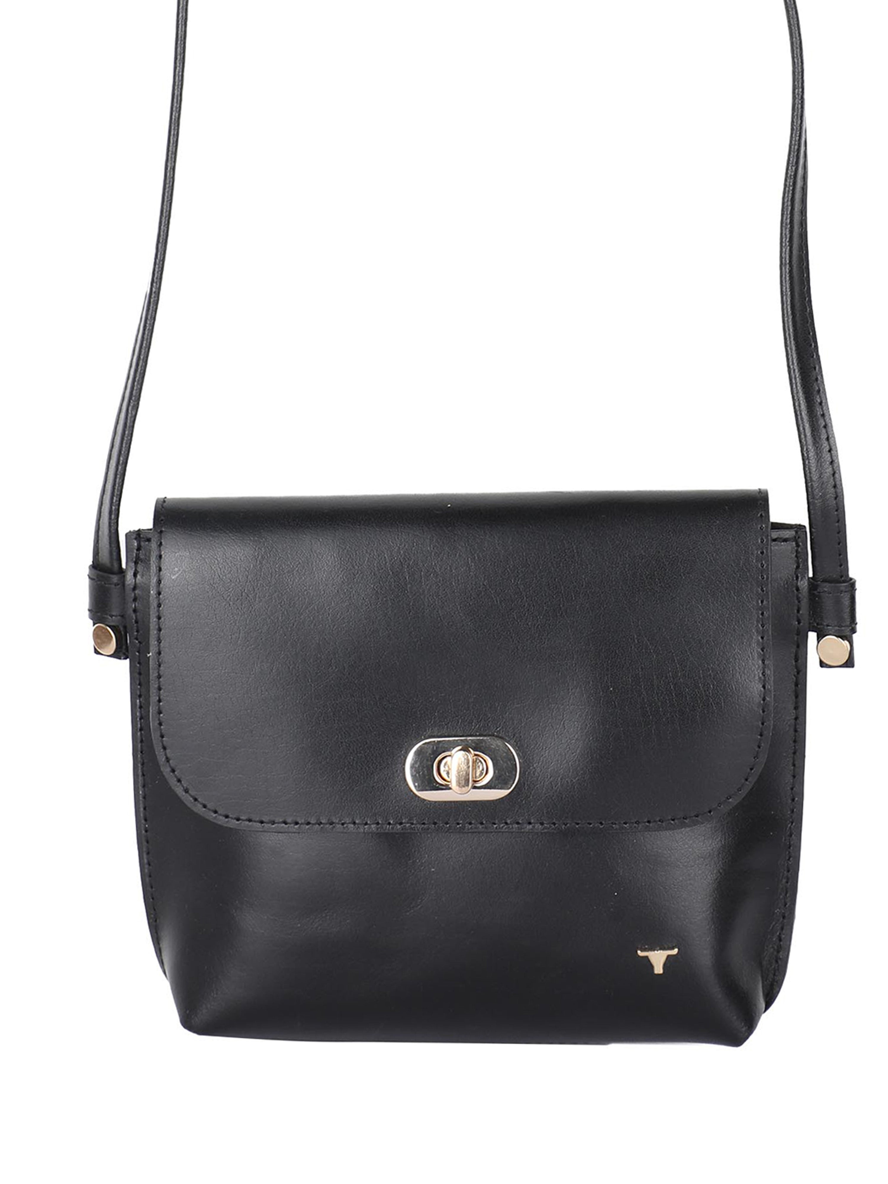 Bulchee Leather Ladies Black Sling Bag - HBL19005.1
