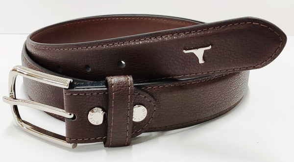 Bulchee Men's Padded Chinos Genuine Leather Belt Brown BUL2030B