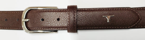 Bulchee Men's Padded Chinos Genuine Leather Belt Brown BUL2030B