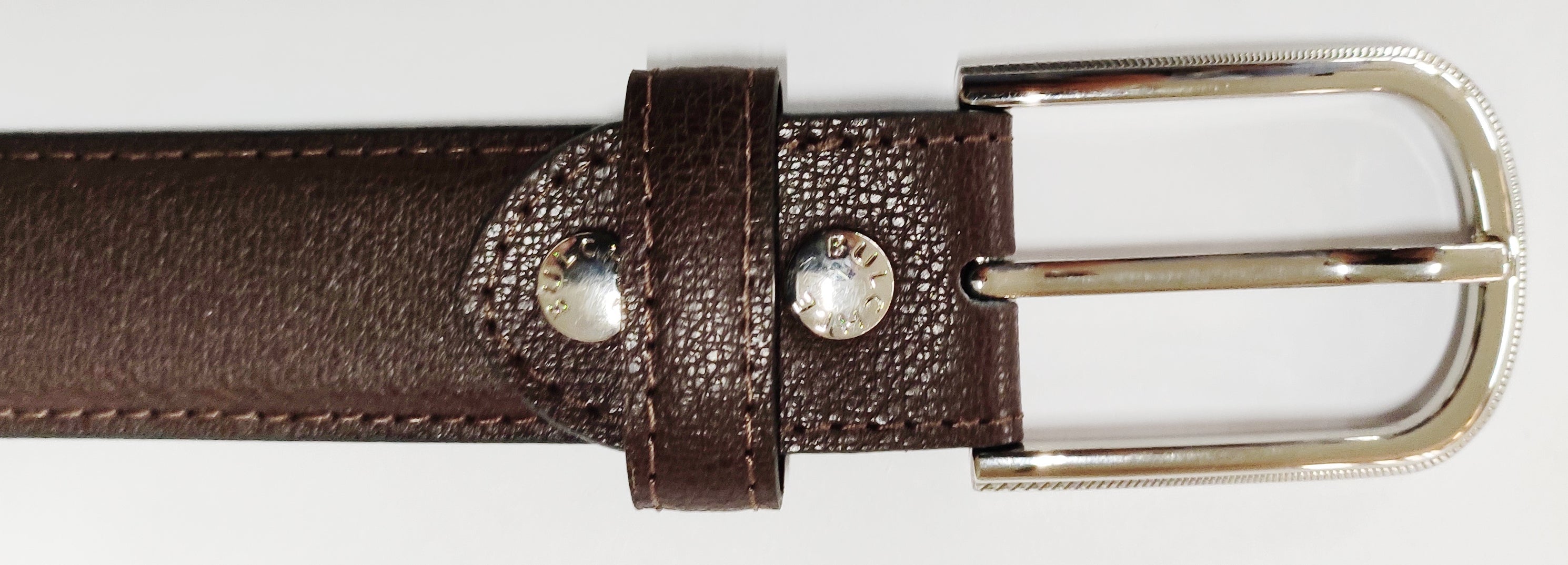 Bulchee Men's Padded Chinos Genuine Leather Belt Brown BUL2030B