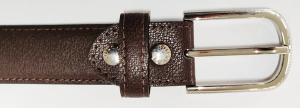 Bulchee Men's Padded Chinos Genuine Leather Belt Brown BUL2030B