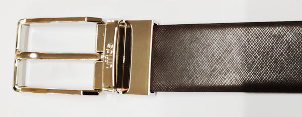 Ufficio Men's Genuine Leather Belt | Prong Reversible | Black/Brown | UFF2002B