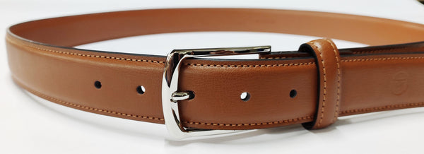 Ufficio Men's Genuine Leather Belt | Padded Chinos | Brown | UFF2019B