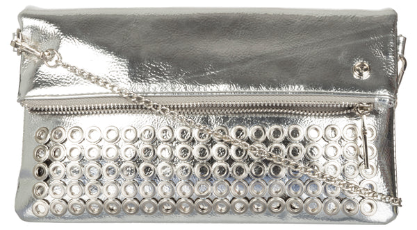 Bulchee Silver Sling Bag - THBPE93428.05-18