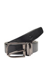 Ufficio Men's Genuine Leather Belt | Reversible Prong | Black UFF2001B